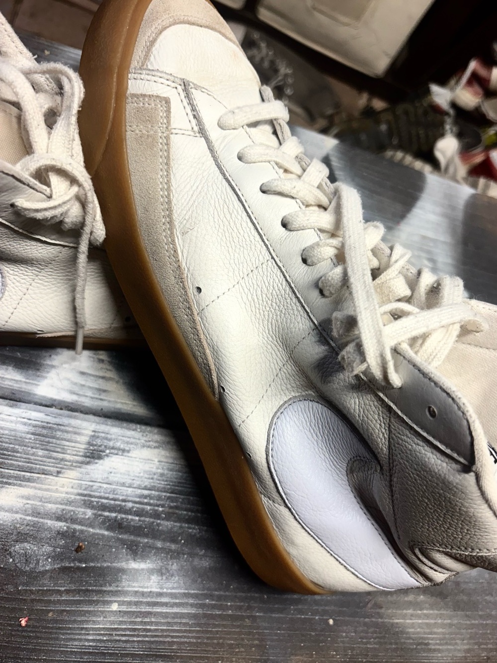 Nike Blazer Mid '77 white & cream sneakers #blazer #retro size 12